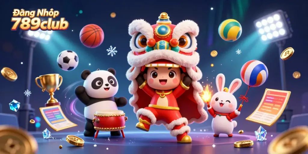 Engage in thrilling gameplay with Đăng Nhập 789club, showcasing dynamic characters in a vibrant casino scene.