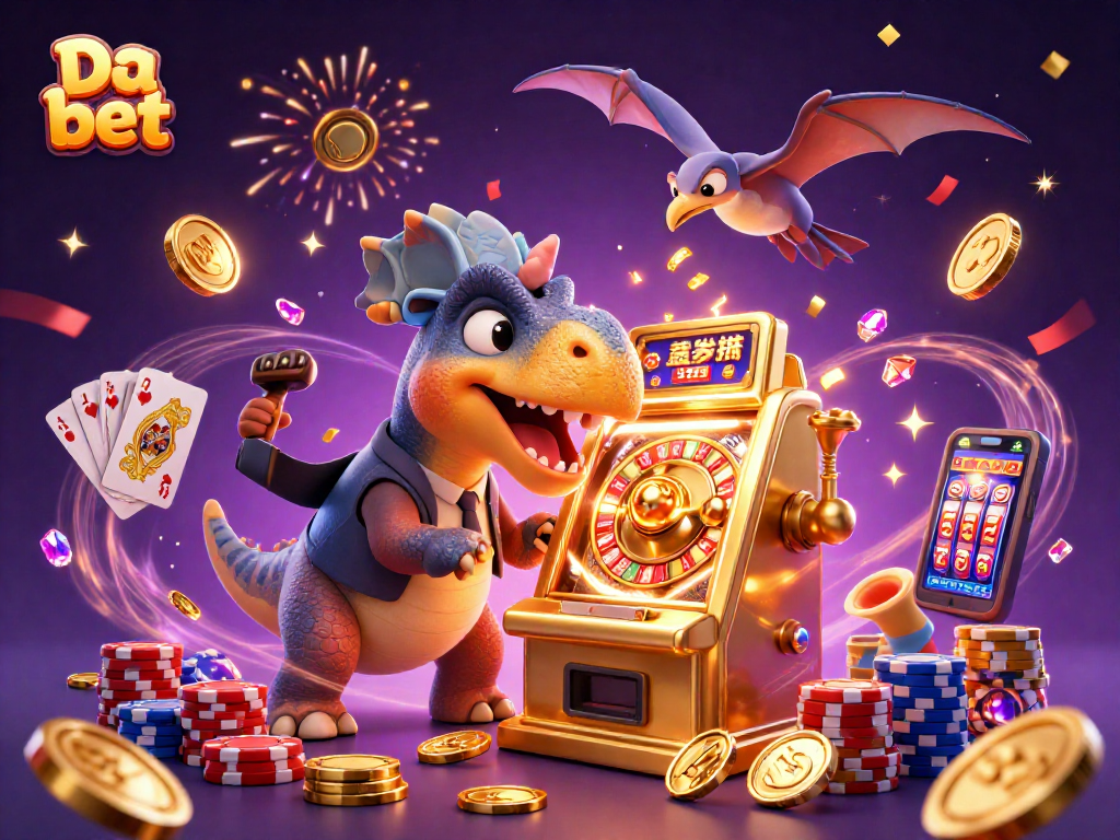 Experience the thrill of Da bet with dynamic casino action featuring dinosaurs, jackpots, and coins.
