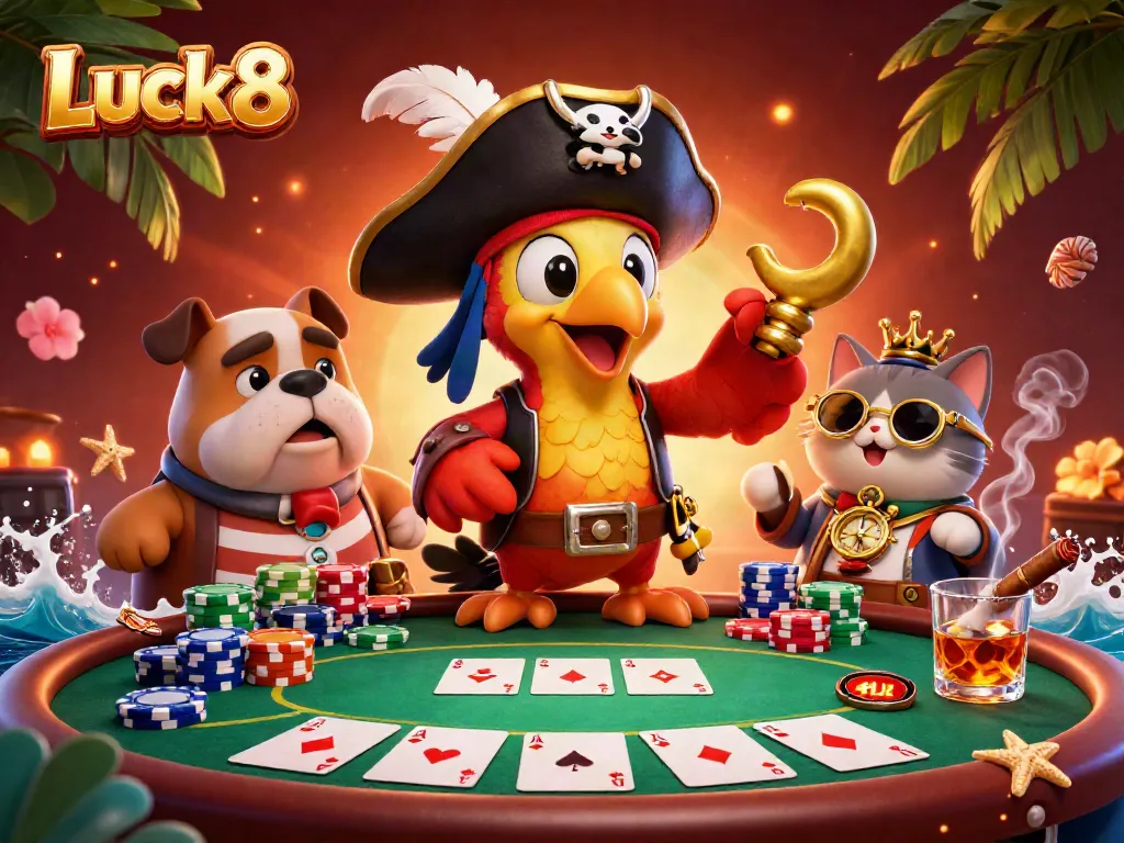 Experience the thrill of Luck8 casino with vibrant characters and exciting game elements.