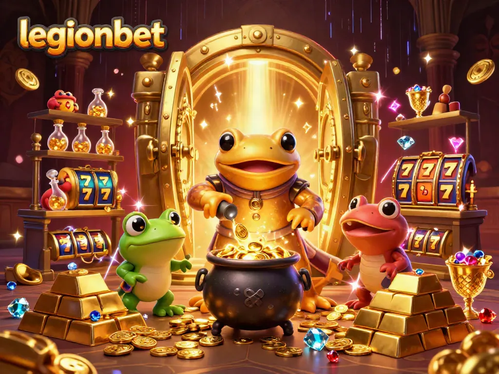 Experience winning gameplay at legionbet with vibrant 3D casino elements and a magical atmosphere.