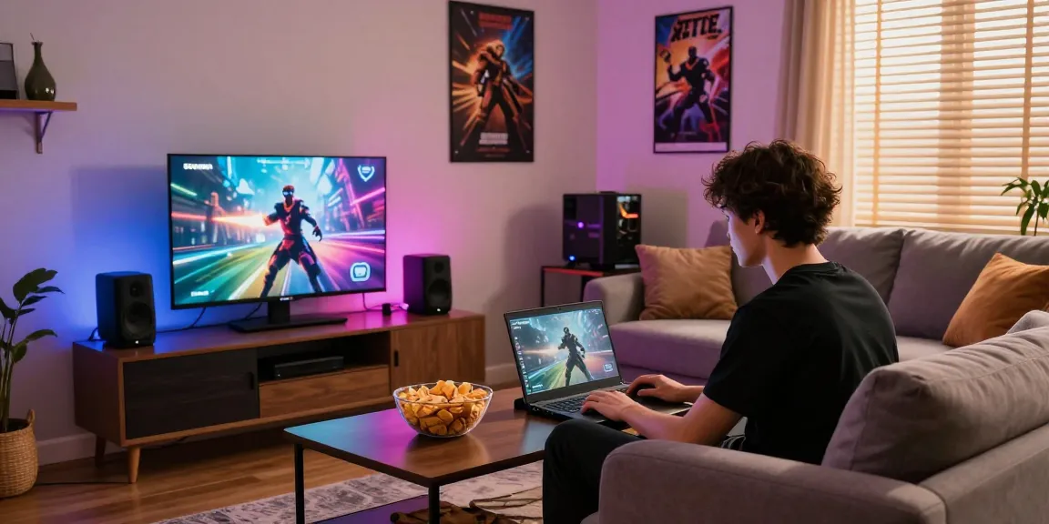 Sissy hentai game scene with a player exploring colorful transformation features in a cozy living room.