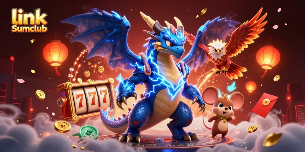 Experience excitement at link Sumclub with vibrant characters and dynamic casino elements.